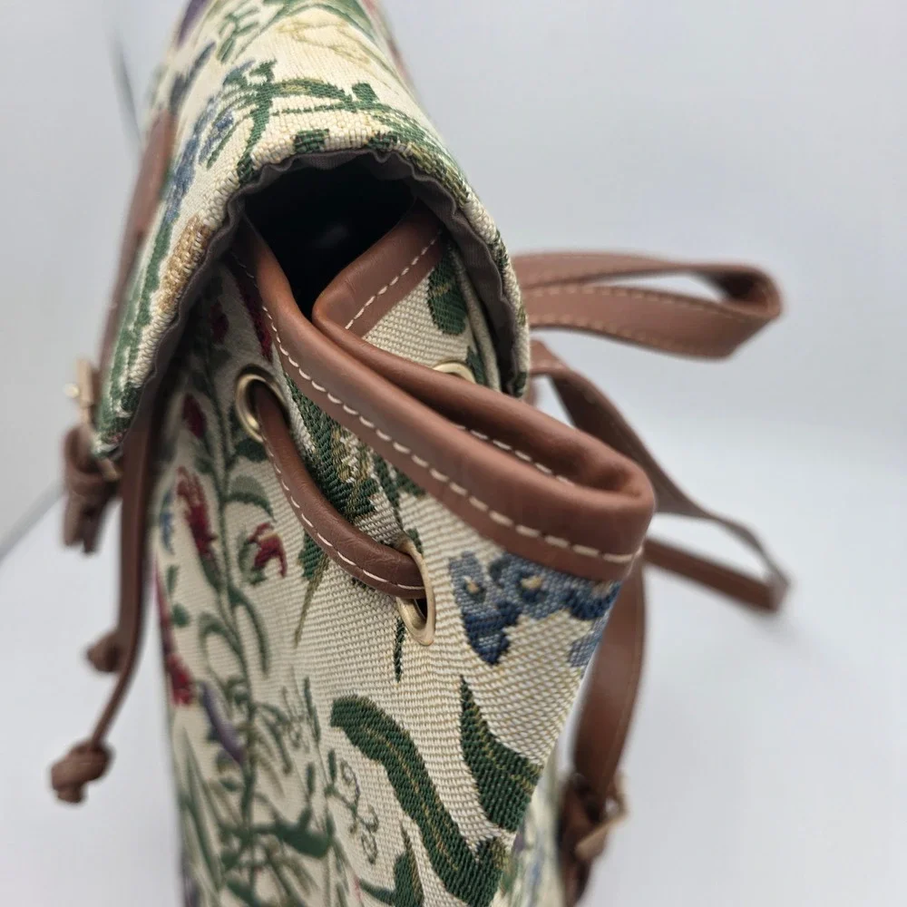 Tapestry Floral Backpack Witchy Moth Cottagecore Fairycore Grandmacore Botanical